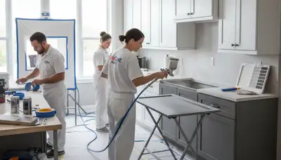 Cabinet painting in Miami, FL for durable kitchen and bathroom finishes