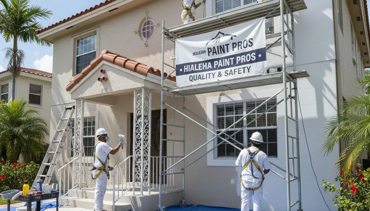 Miami, FL painting company team providing professional interior and exterior painting services
