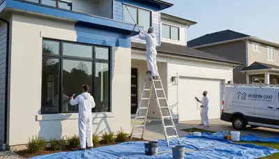 Miami house painting contractors applying durable exterior coatings for humid, salty coastal weather