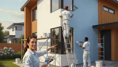 Miami house painters applying durable exterior coating for coastal sun and humidity