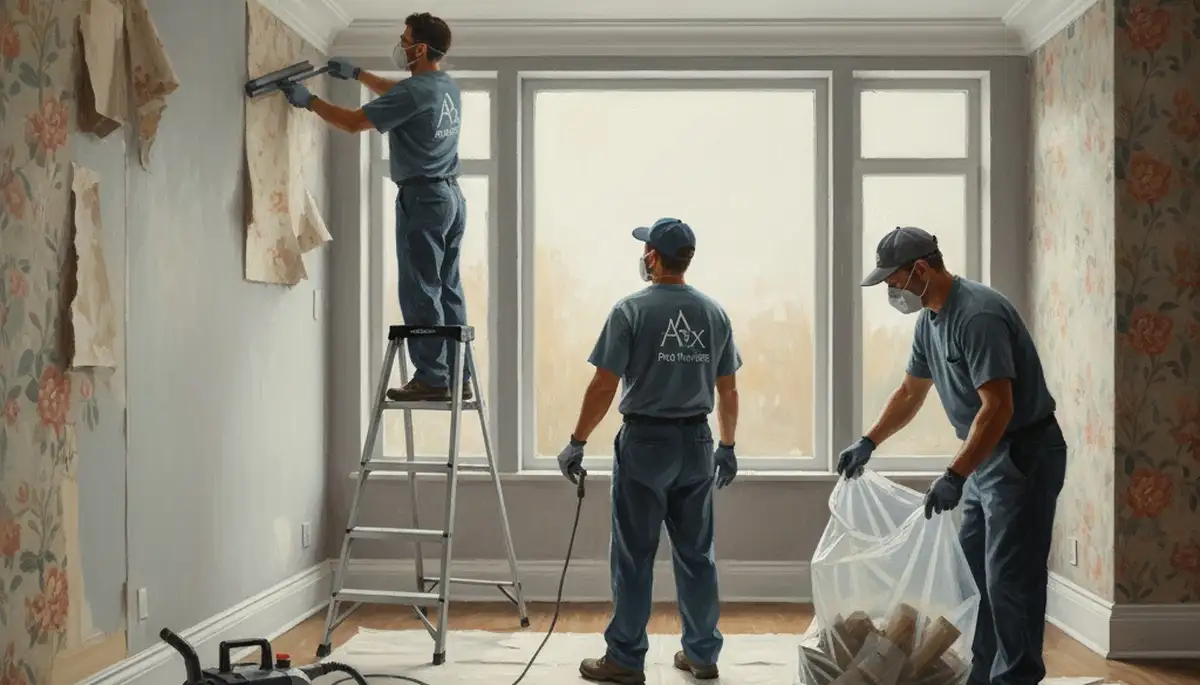 Professional wallpaper removal in Miami, FL by Miami Paint Pros for smooth wall prep